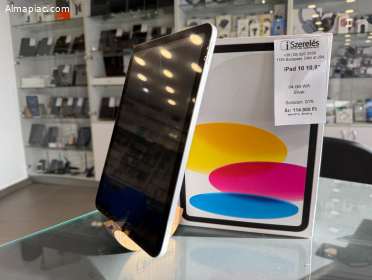 iPad 10 10.9" 64GB Wifi Silver akku 97% új érintőüveg (0/76) iSzerelés