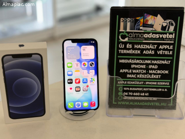 iPhone 12 64GB Fekete Független/1 hónap gar./Akku 81%/p4743