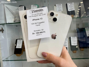 iPhone 13 128GB független fehér akku 87% (59) iSzerelés.hu