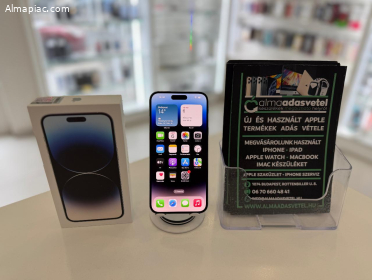 iPhone 14 Pro Max 128GB Független Újszerű/1-3 hónap gar./Akku 85%/p449