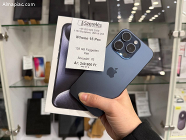 iPhone 15 Pro 128GB független kék akku 91% (76) iSzerelés.hu