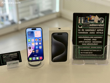 iPhone 15 Pro 128GB Kék Vodafone Újszerű/1-3 hónap gar./Akku 96%/p4413