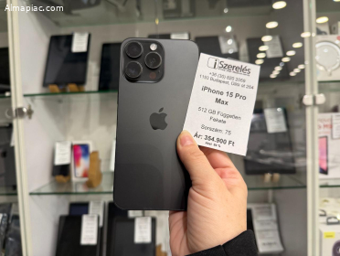 iPhone 15 Pro Max 512 GB független fekete titán (75) iSzerelés.hu