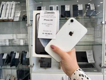 iPhone XR 64GB független fehér új akkuval (50)